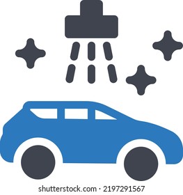lavado de coches Ilustración vectorial en un fondo transparente.Símbolos de calidad premium.Icono vector glifos para concepto y diseño gráfico.