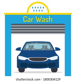 Car wash, vector illustration, template design for logos, icons, stickers.