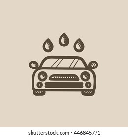 Car wash vector sketch icon isolated on background. Hand drawn Car wash icon. Car wash sketch icon for infographic, website or app.
