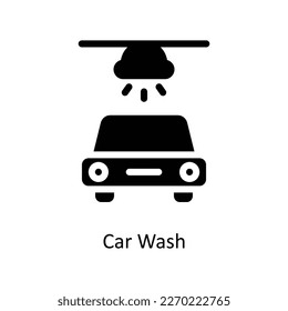 Car Wash  Vector  Solid Icons. Simple stock illustration stock