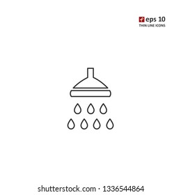 Car wash - vector thin line icon on white background. Symbol for web, infographics, print design and mobile UX/UI kit. Vector illustration, EPS10.