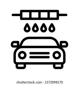 car wash vector thin line icon 