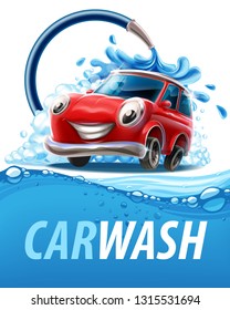 car wash with water