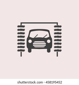 Car wash. web icon. Isolated illustration