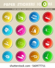 car washer vector icons for user interface design