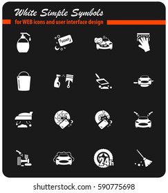 car washer vector icons for user interface design