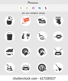car washer vector icons for user interface design