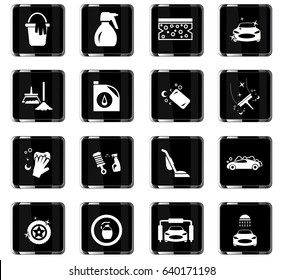 car washer vector icons for user interface design