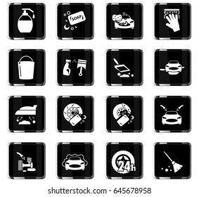car washer vector icons for user interface design