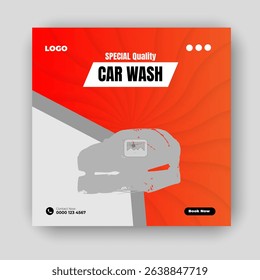 CAR WASHING  Clean Car, Happy Heart POSTER DESING 