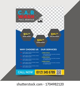 Car Washing Flyer Template Design