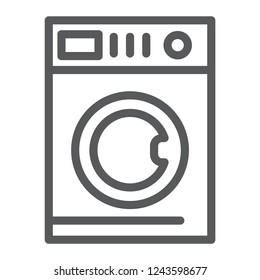 Car washing line icon, laundry and clean, washing machine sign, vector graphics, a linear pattern on a white background, eps 10.