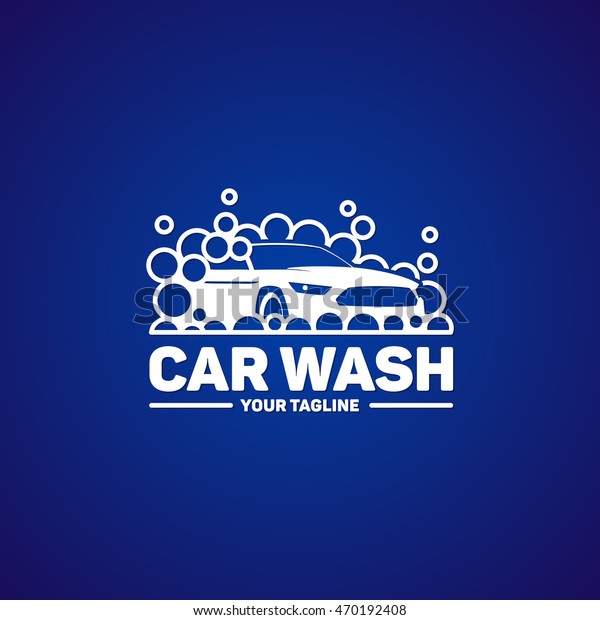 Car washing logo template. Auto washing service\
logotype design.