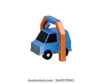 car washing machine icon 3d illustration render