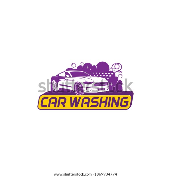 Car washing service,\
vector logo design