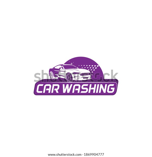 Car washing service,\
vector logo design