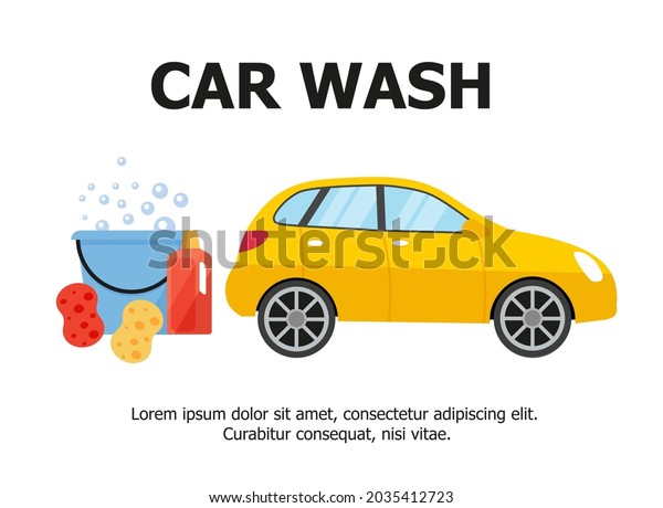 Car washing service. Web illustrations in flat style.\
Eps 10