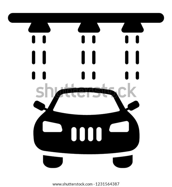 Car washing solid icon design\
