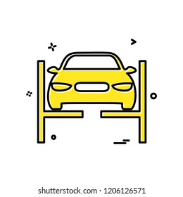 car washing van icon vector design