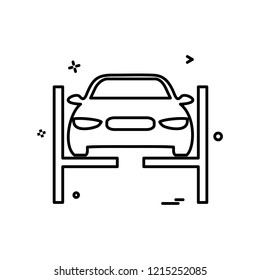 car washing van icon vector design