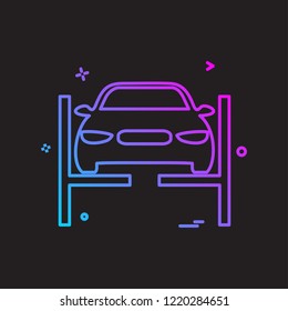 car washing van icon vector design