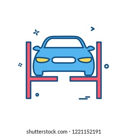 car washing van icon vector design