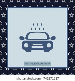 Car washing, vector icon