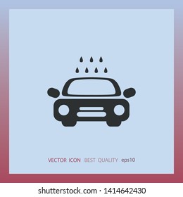 Car washing, vector icon, web design element