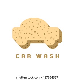 Car washing vector logo, label, sign. Template design element for business related to car wash, auto cosmetics, care