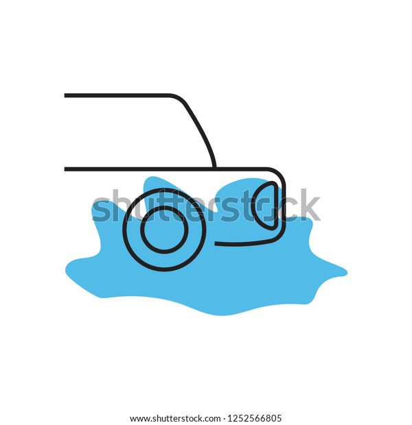 Car water\
splash icon vector design\
illustration.