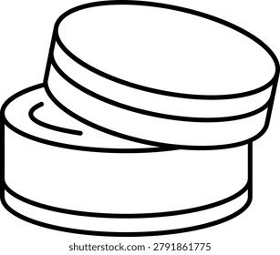 Car Wax Container Line Icon Vector Illustration for Automotive Surface Protection