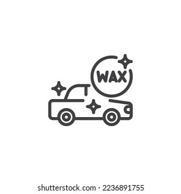 Car wax line icon. linear style sign for mobile concept and web design. Car polish wax outline vector icon. Symbol, logo illustration. Vector graphics