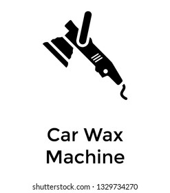 Car wax machine glyph icon design 