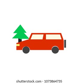 car in way icon vector