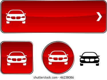   Car  web buttons. Vector illustration.