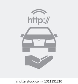 Car web connected icon