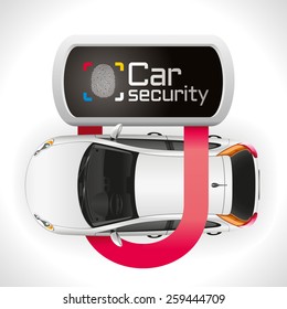 The car is well protected closed padlock
