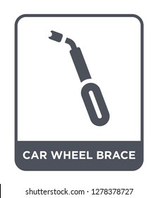 car wheel brace icon vector on white background, car wheel brace trendy filled icons from Car parts collection, car wheel brace vector illustration