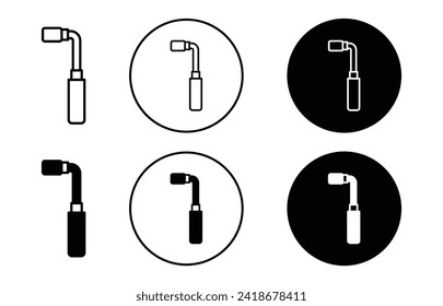 car wheel brace vector icon set collection. car wheel brace Outline flat Icon.