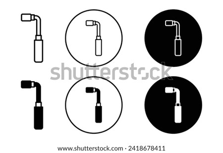 car wheel brace vector icon set collection. car wheel brace Outline flat Icon.