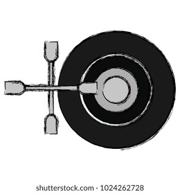 car wheel with crosshead