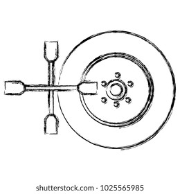 car wheel with crosshead