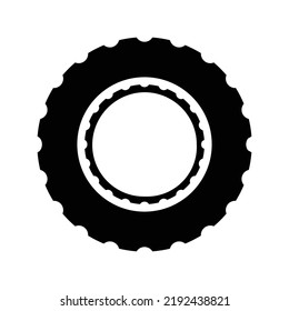 Car wheel flat tire icon | Black Vector illustration |