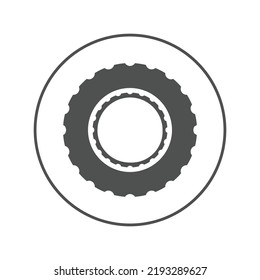 Car wheel flat tire icon | Circle version icon |