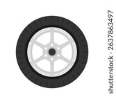 Car wheel flat vector design on a white background