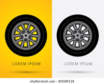 Car Wheel, graphic vector.