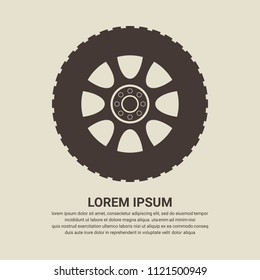 Car wheel icon