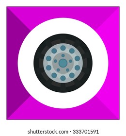 Car wheel icon