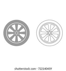 Car wheel icon .