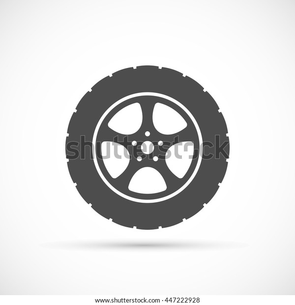 Car Wheel Icon Stock Vector (Royalty Free) 447222928